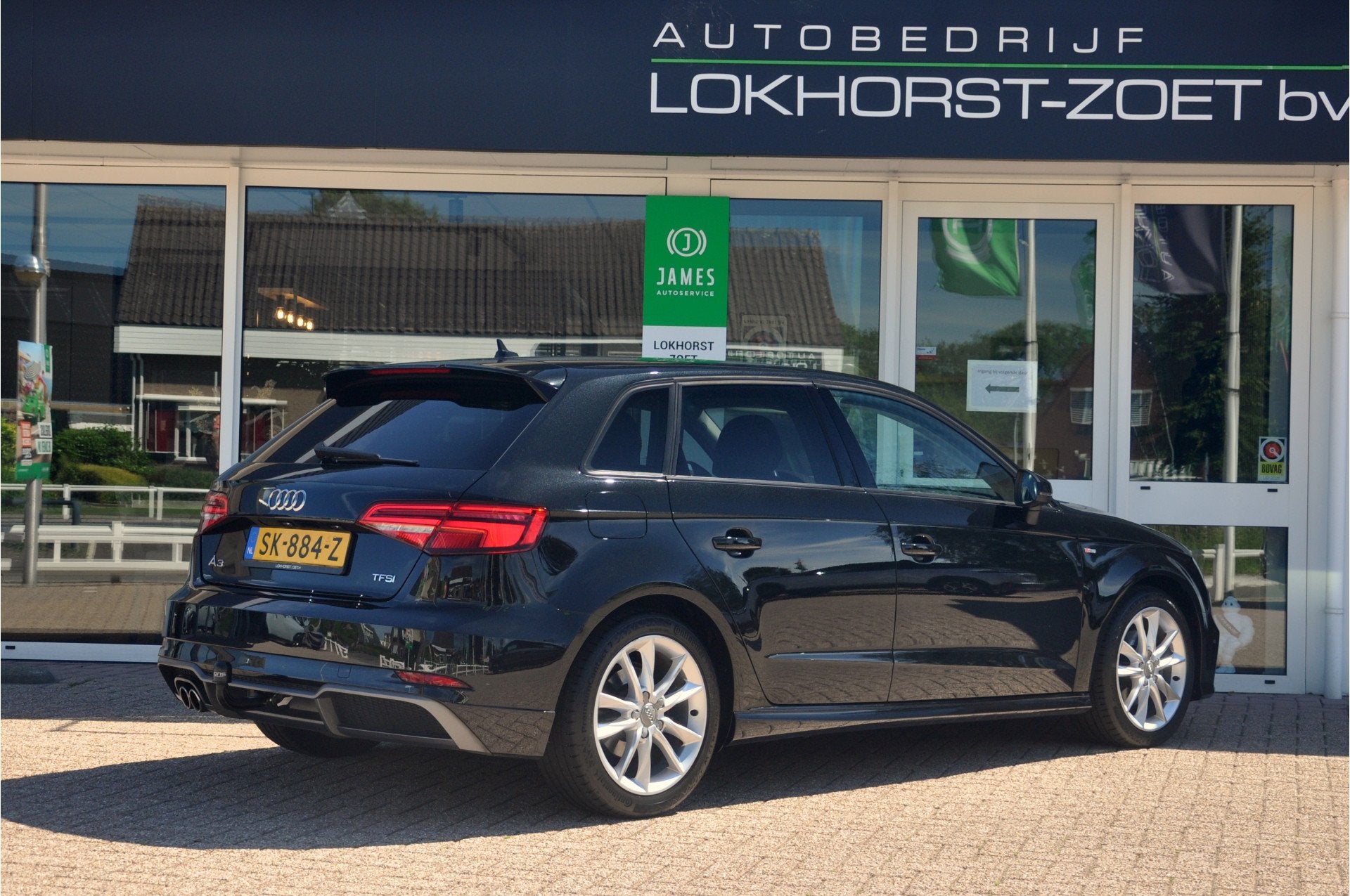 Audi A3 Sportback 1.5 TFSI CoD Design Pro Line Plus | Naviga, Gebruikt, 150 pk, Leder en Stof, Zwart