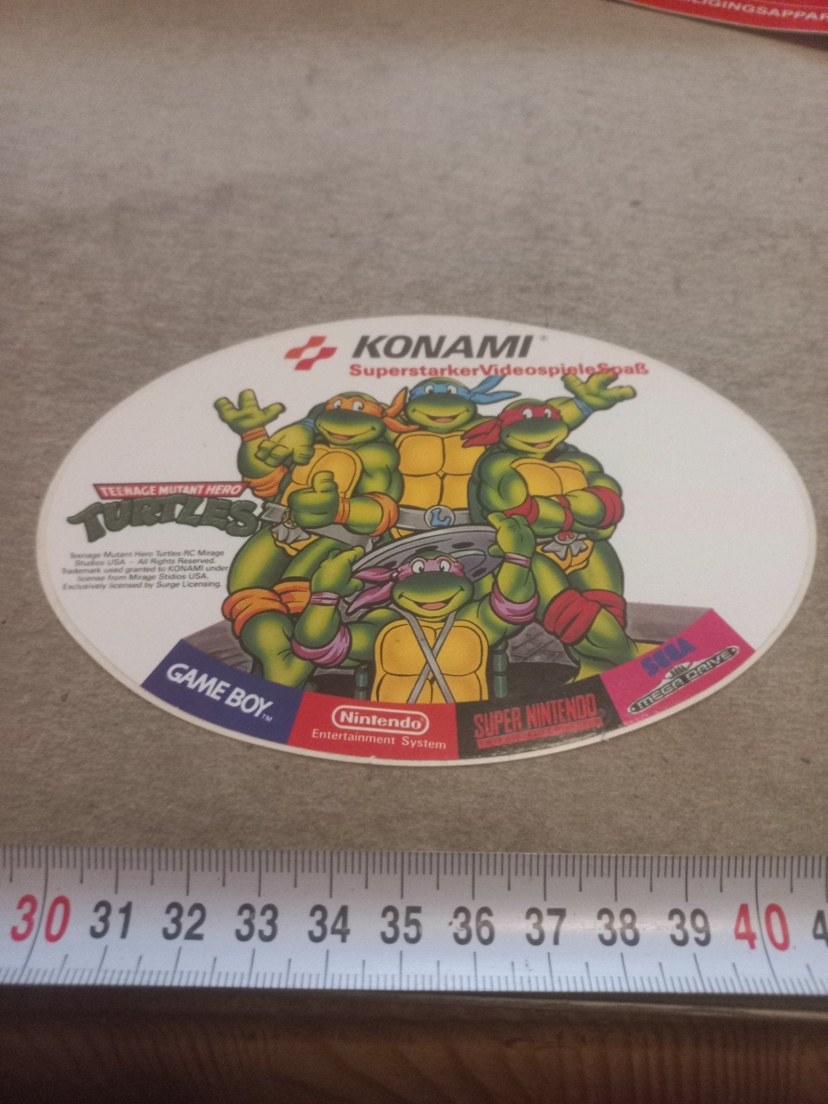 TMNT Konami Sticker - Game Boy, NES, SNES, Mega Drive, Ophalen of Verzenden
