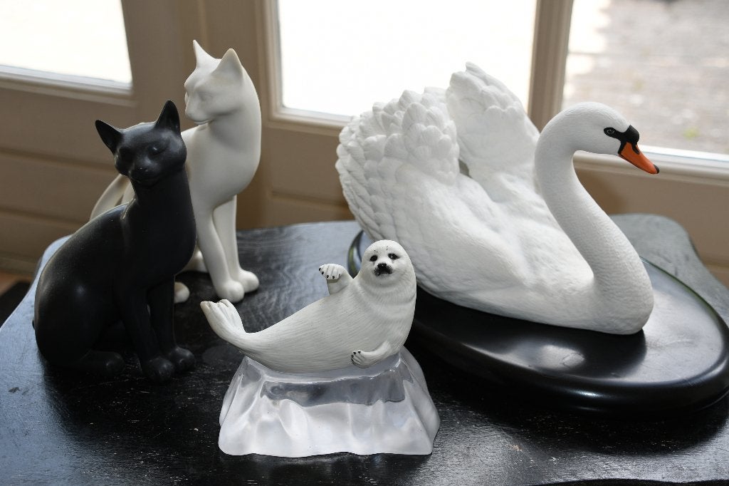Franklin mint Royal Swan, Snow pup en YingYang Cat, Verzamelen, Ophalen, Gebruikt, Dier