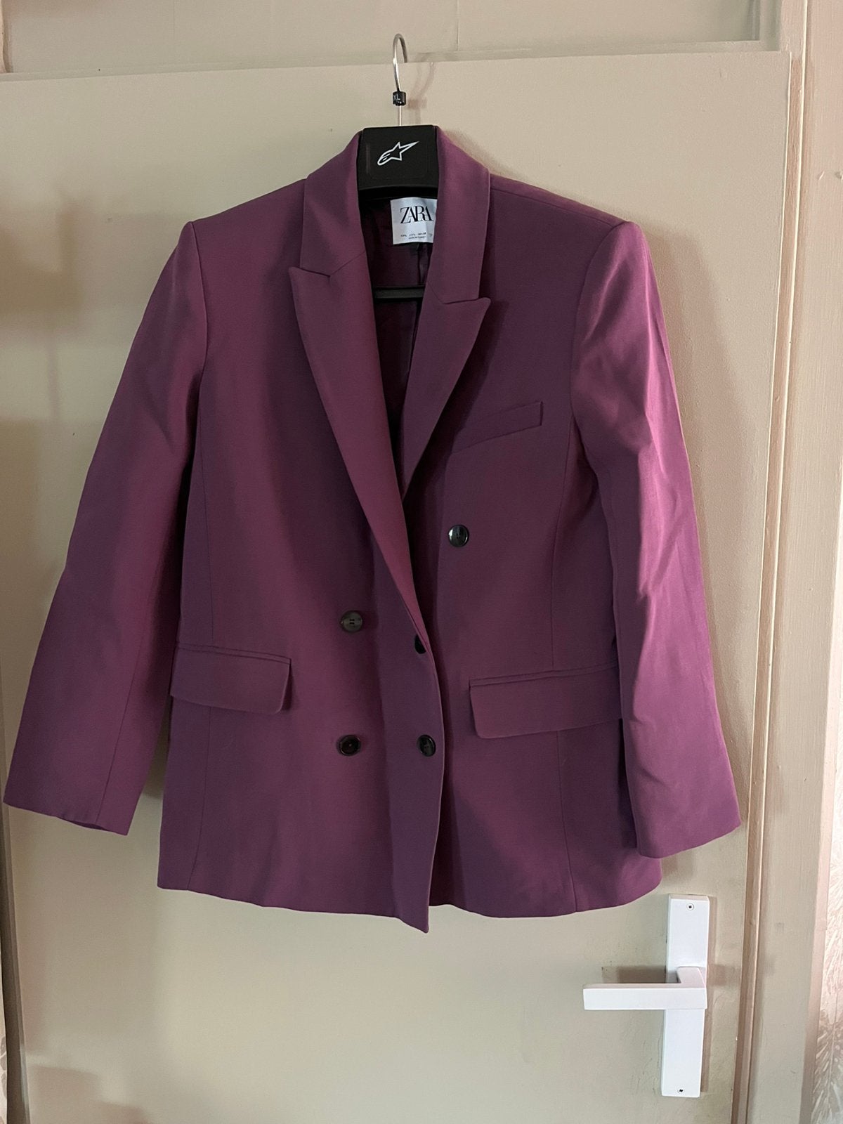 Zara kostuum L, Kostuum of Pak, Paars, Maat 42/44 (L), Nieuw