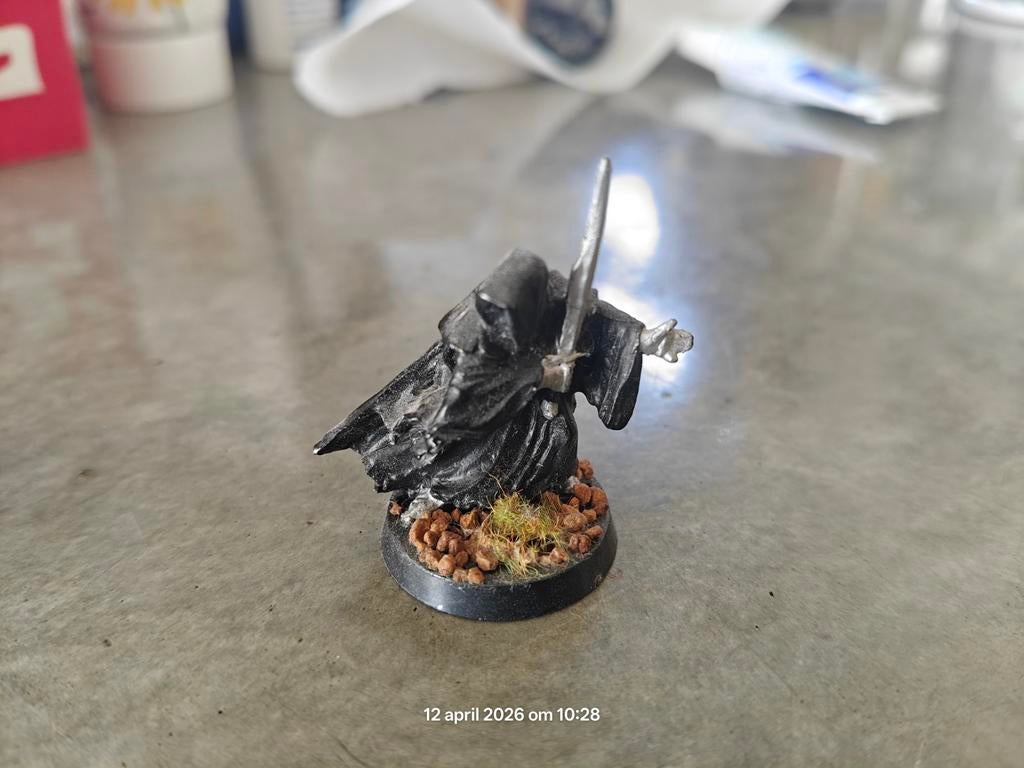 Nazgûl Warhammer figuur - Lord of the Rings geschilderd, Gebruikt, Fantasy, Miniatuur, Warhammer, Ophalen of Verzenden, Minder dan 100 cm
