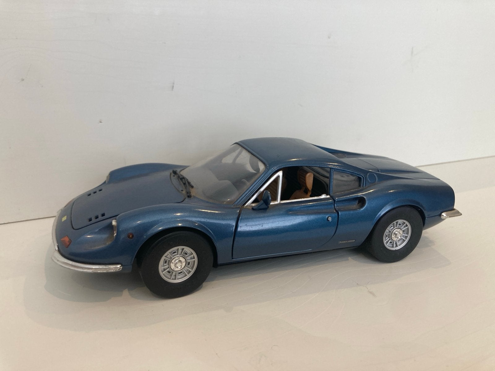 Anson Ferrari Dino 246GT 1972 - 1:18 Blauw modelauto, Ophalen, Zo goed als nieuw, Auto, Anson