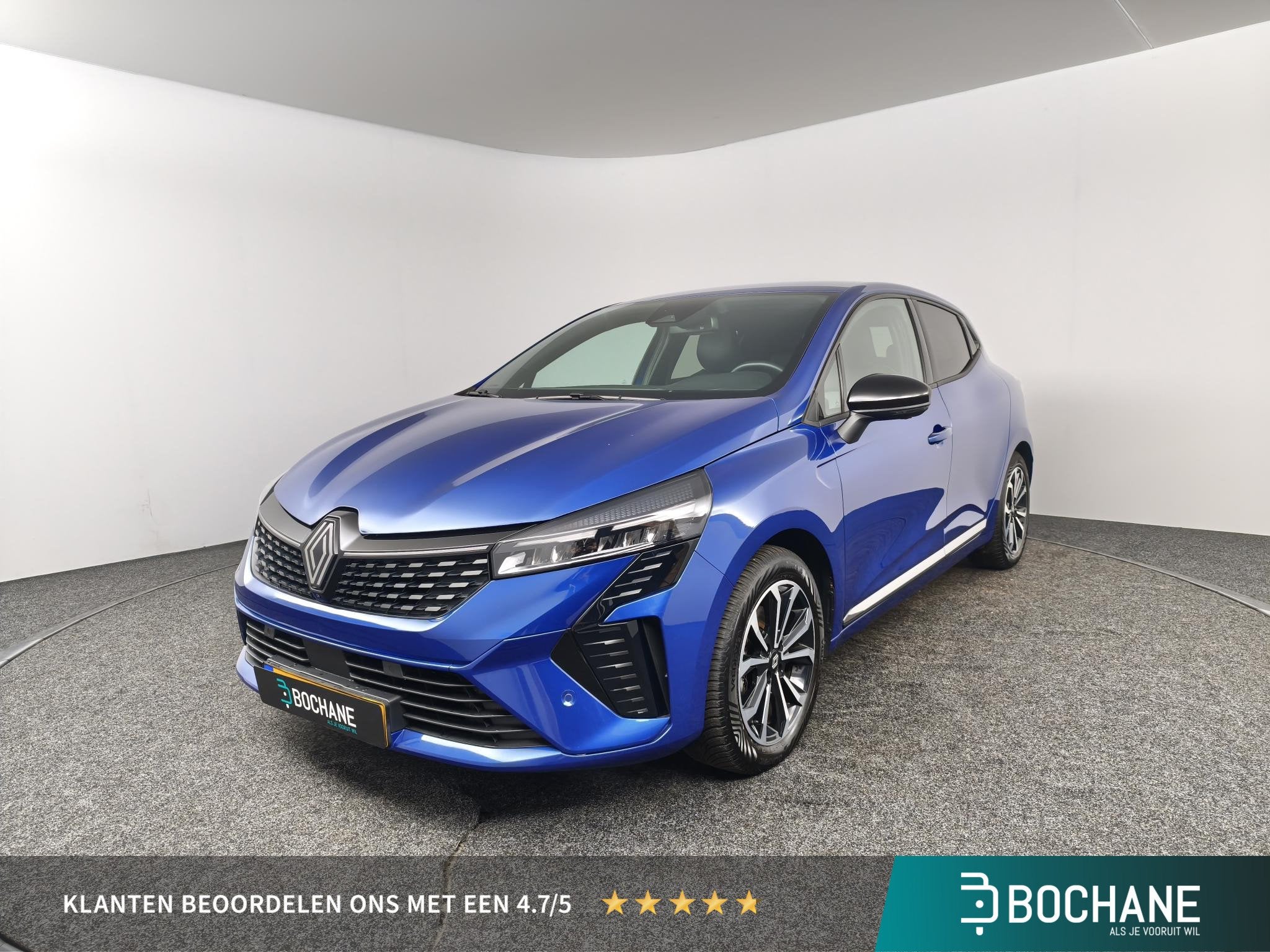 Renault Clio 1.6 E-Tech Full Hybrid 145 techno | 360 Camer, Parkeersensor, Gebruikt, Met garantie (alle), Blauw
