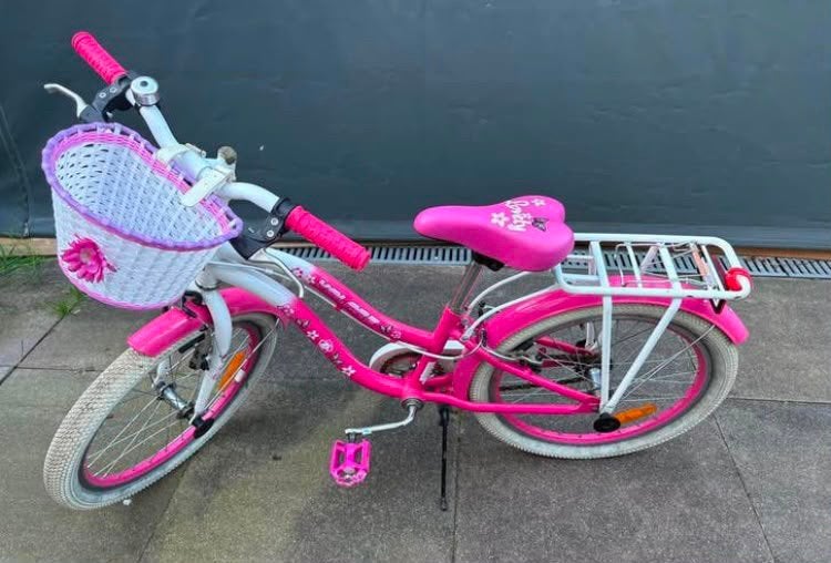 Meisjes fiets 5-6-7 jaar roze Volare Lovely, Fietsen en Brommers, Ophalen, Zo goed als nieuw, 20 inch, Handrem