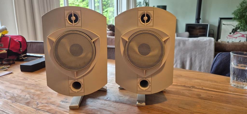 Hang- en kantelbare speakers (set van 2), Ophalen of Verzenden, Gebruikt, Minder dan 60 watt, Overige merken