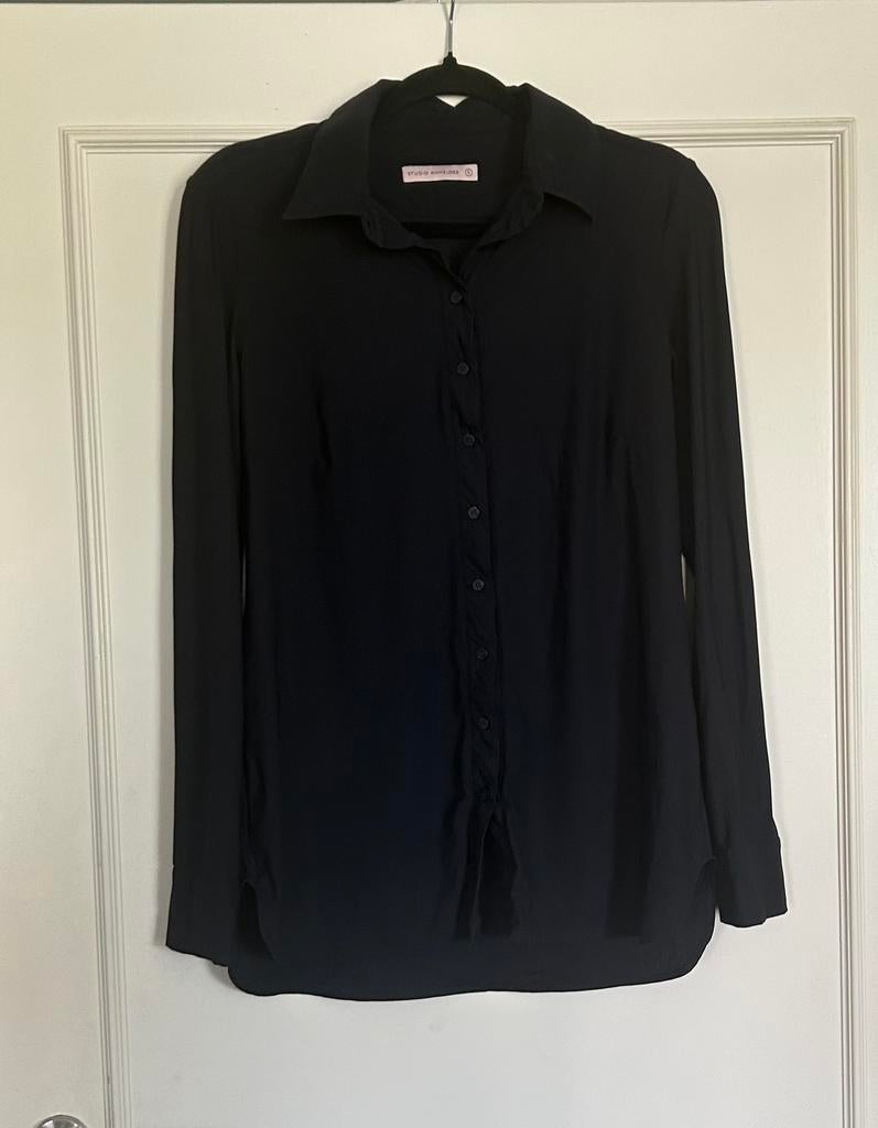 Donkerblauwe, Dark Blue Studio Anneloes blouse S, Kleding | Dames, Ophalen of Verzenden, Zo goed als nieuw, Maat 36 (S), Blauw