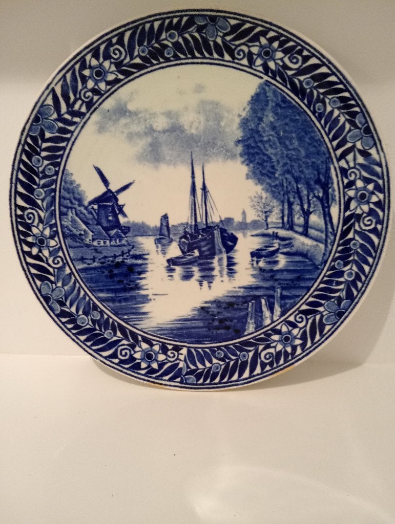 Wandbordje Delft Holland 20cm doorsnee, Ophalen