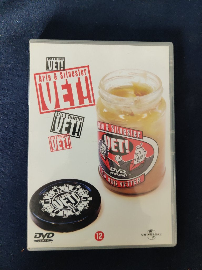 Arie & Silvester - Vet!, Cd's en Dvd's, Alle leeftijden, Ophalen of Verzenden, Zo goed als nieuw, Stand-up of Theatershow