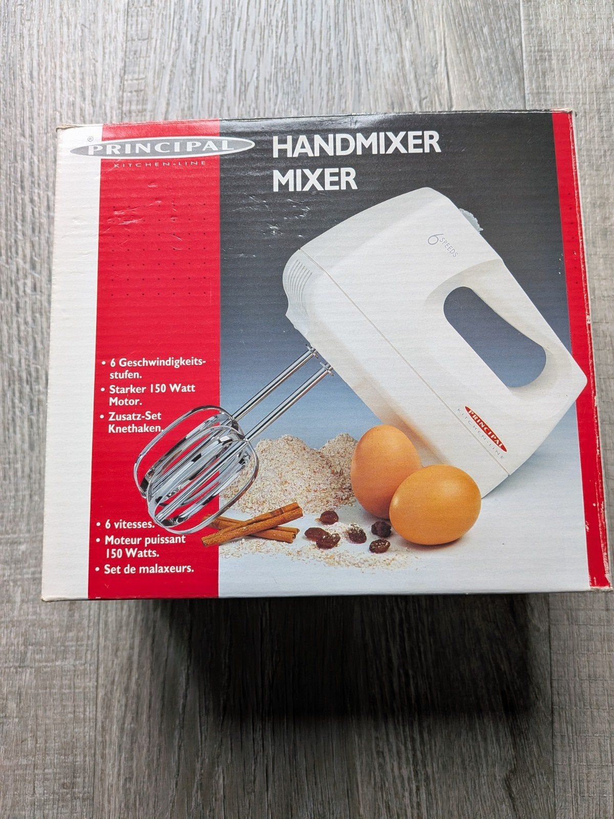 Nieuw in doos Principal handmixer, Witgoed en Apparatuur, Keukenmixers, Ophalen of Verzenden, Nieuw, 3 snelheden of meer