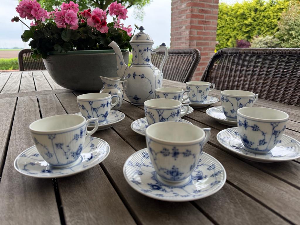 Royal Copenhagen Blue fluted Koffieservies, Antiek en Kunst, Ophalen of Verzenden