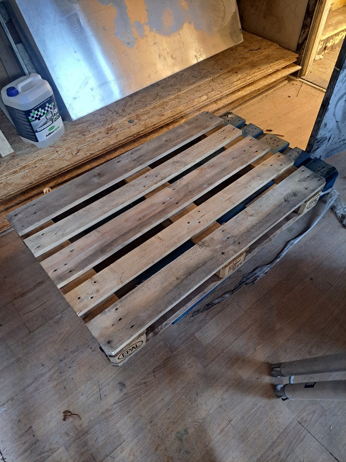 2 Euro Pallets + blokpallet, Doe-het-zelf en Verbouw, Hout en Planken, Ophalen, Gebruikt, 50 mm of meer, Pallet