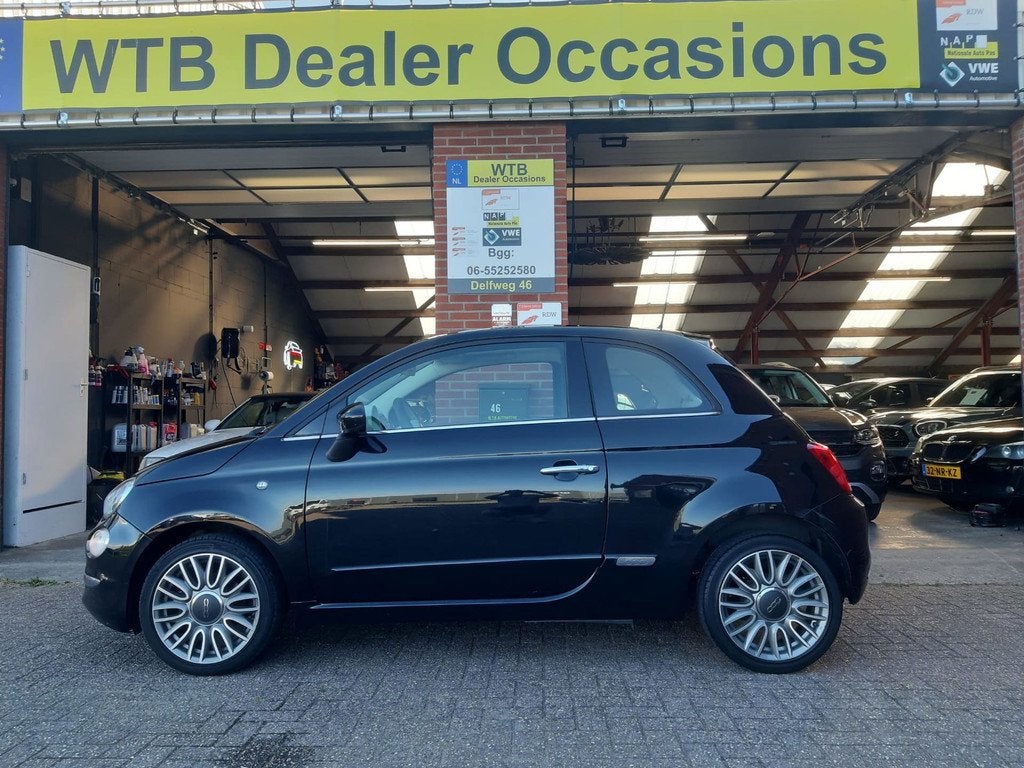 Fiat 500 1.2 S, Panorama dak, Airco, Blue Tooth Dealer o.h.,, Auto's, Voorwielaandrijving, Stof, Gebruikt, 4 cilinders