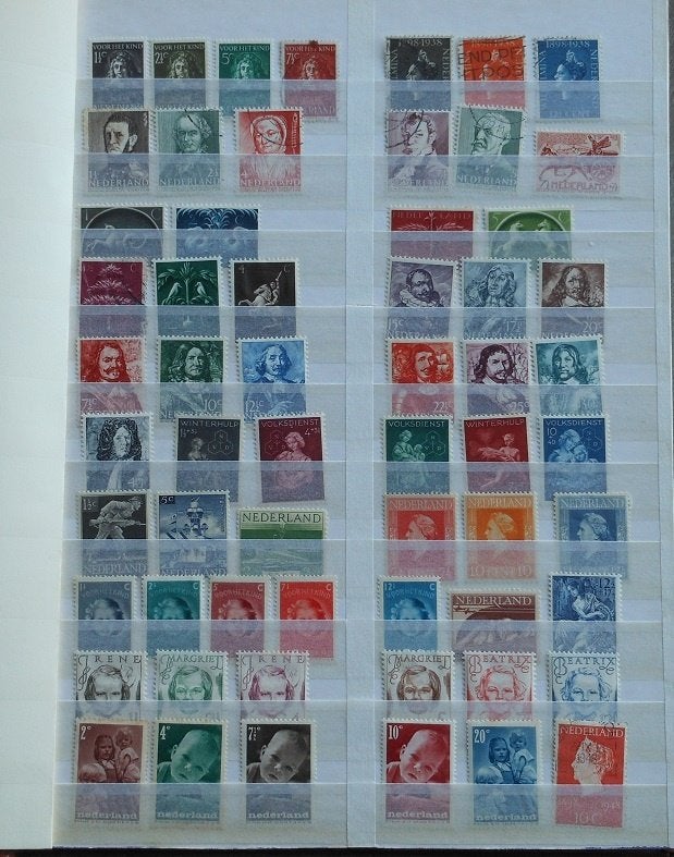 POSTZEGELS NEDERLAND: 1.750 ZEGELS, 17 VELLETJES, 200 FDC’S, Postzegels en Munten, Ophalen of Verzenden