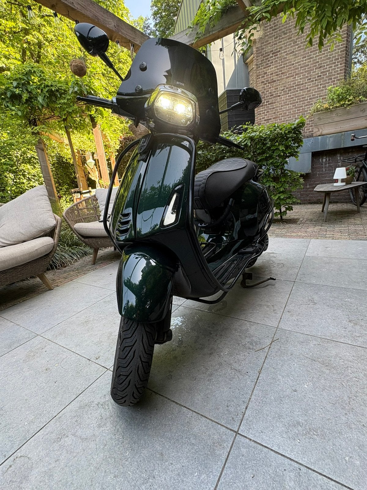 Vespa sprint 2023 4t (racing green metallic), Ophalen, Maximaal 45 km/u, Vespa S, Zo goed als nieuw