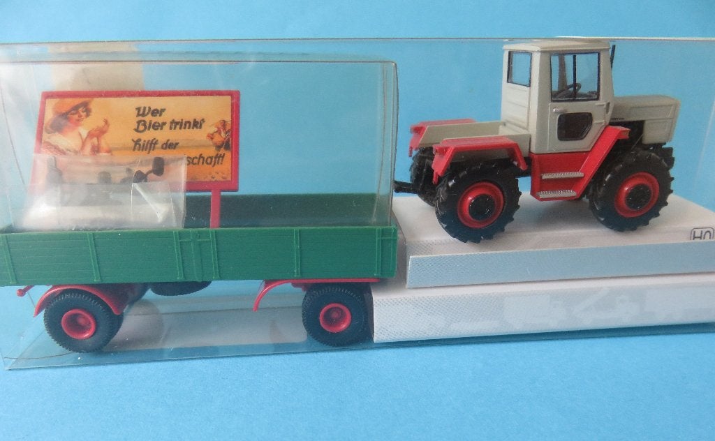 Brekina, MB tractor met aanhangwagen, Verzenden, Nieuw, Hijskraan, Tractor of Landbouw, Brekina