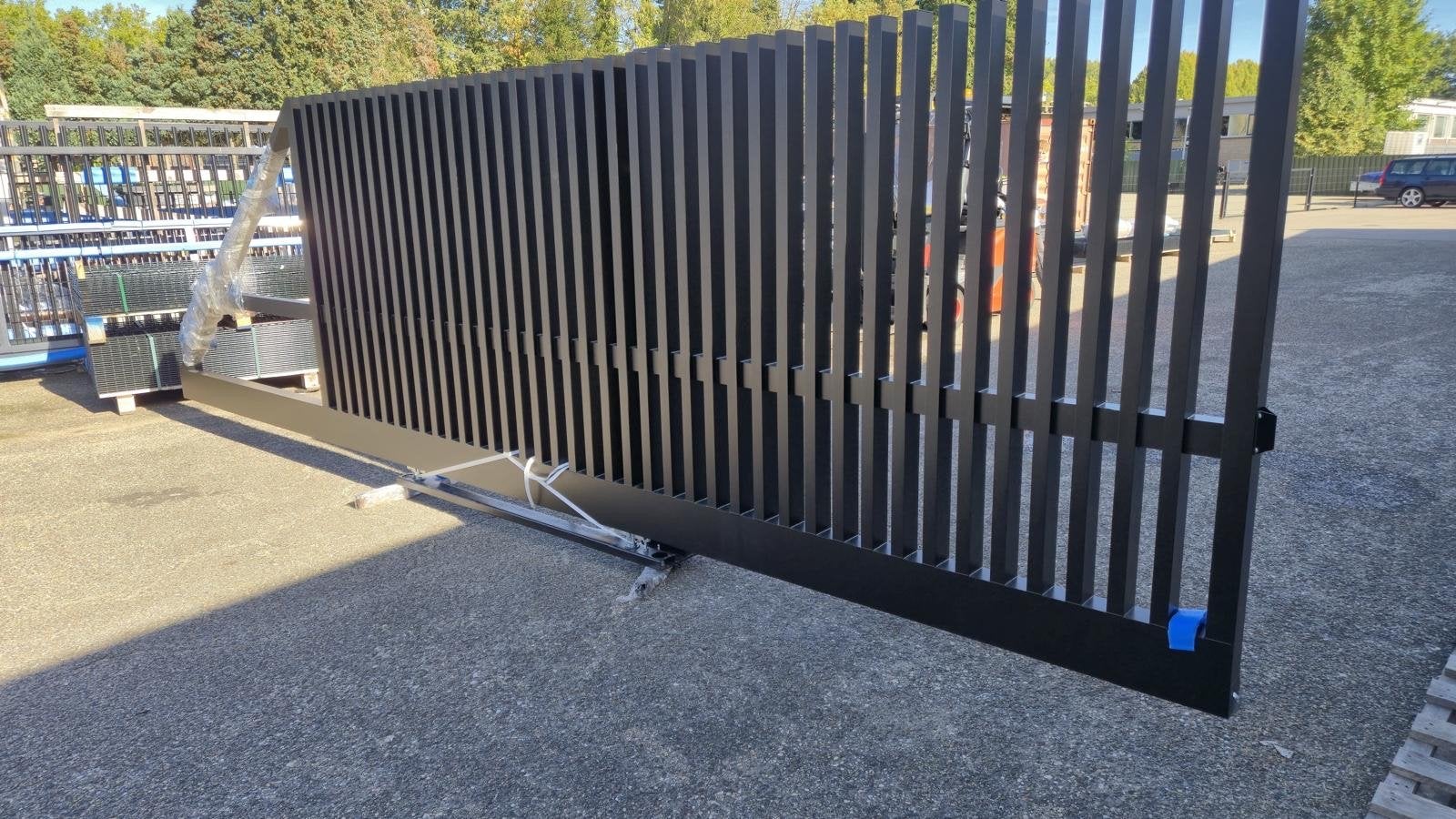 Aluminium schuifpoort 1600x4000 incl motor, Ophalen, Met poort, Overige typen, Nieuw