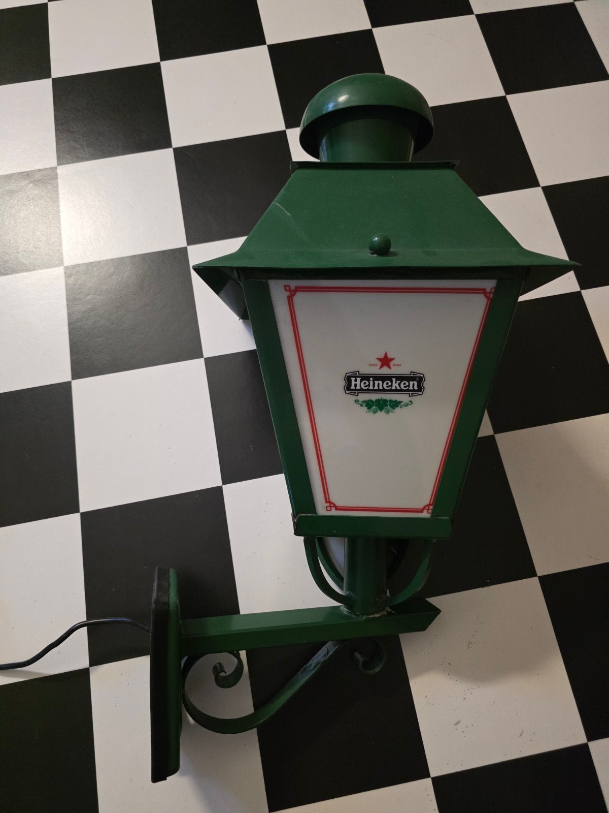 Heineken gevel lamp strak exemplaar!, Verzamelen, Ophalen, Reclamebord, Plaat of Schild, Heineken