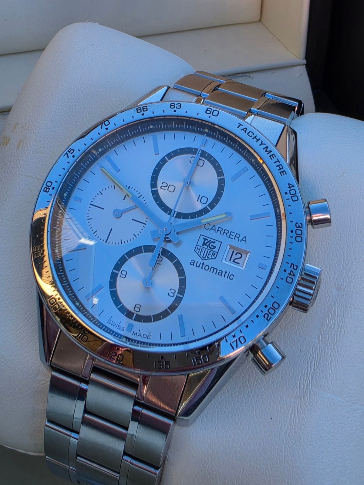 TAG Heuer Carrera chronograph Automatic, Staal, Staal, Polshorloge, Ophalen of Verzenden