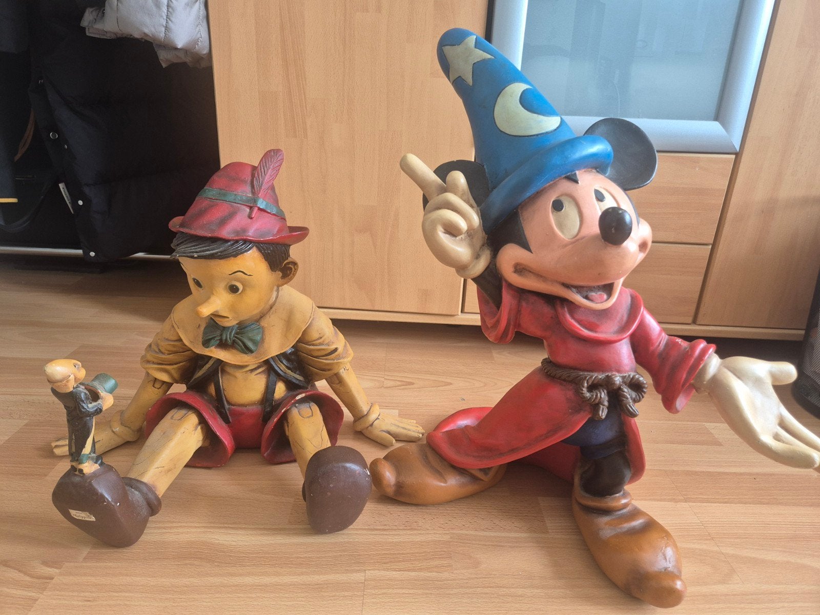 Pinokkio en Tovenaarsleerling Mickey beeldjes, Ophalen of Verzenden, Gebruikt