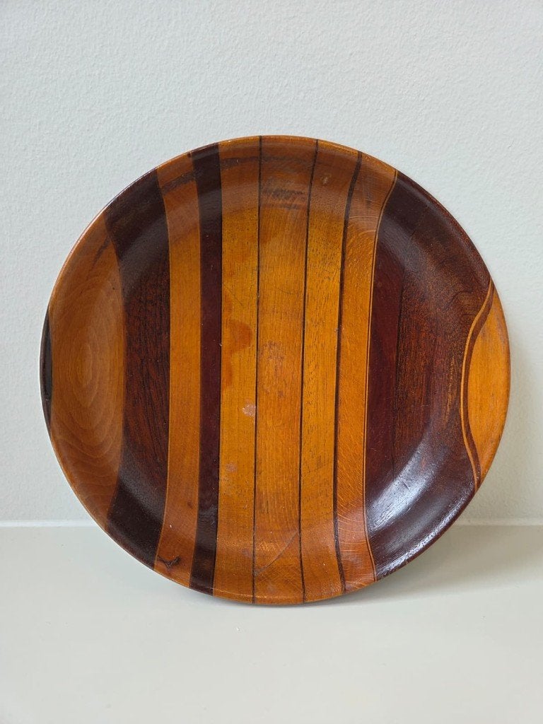 Vintage bord/schaal in gestreept patroon, Antiek en Kunst, Ophalen of Verzenden