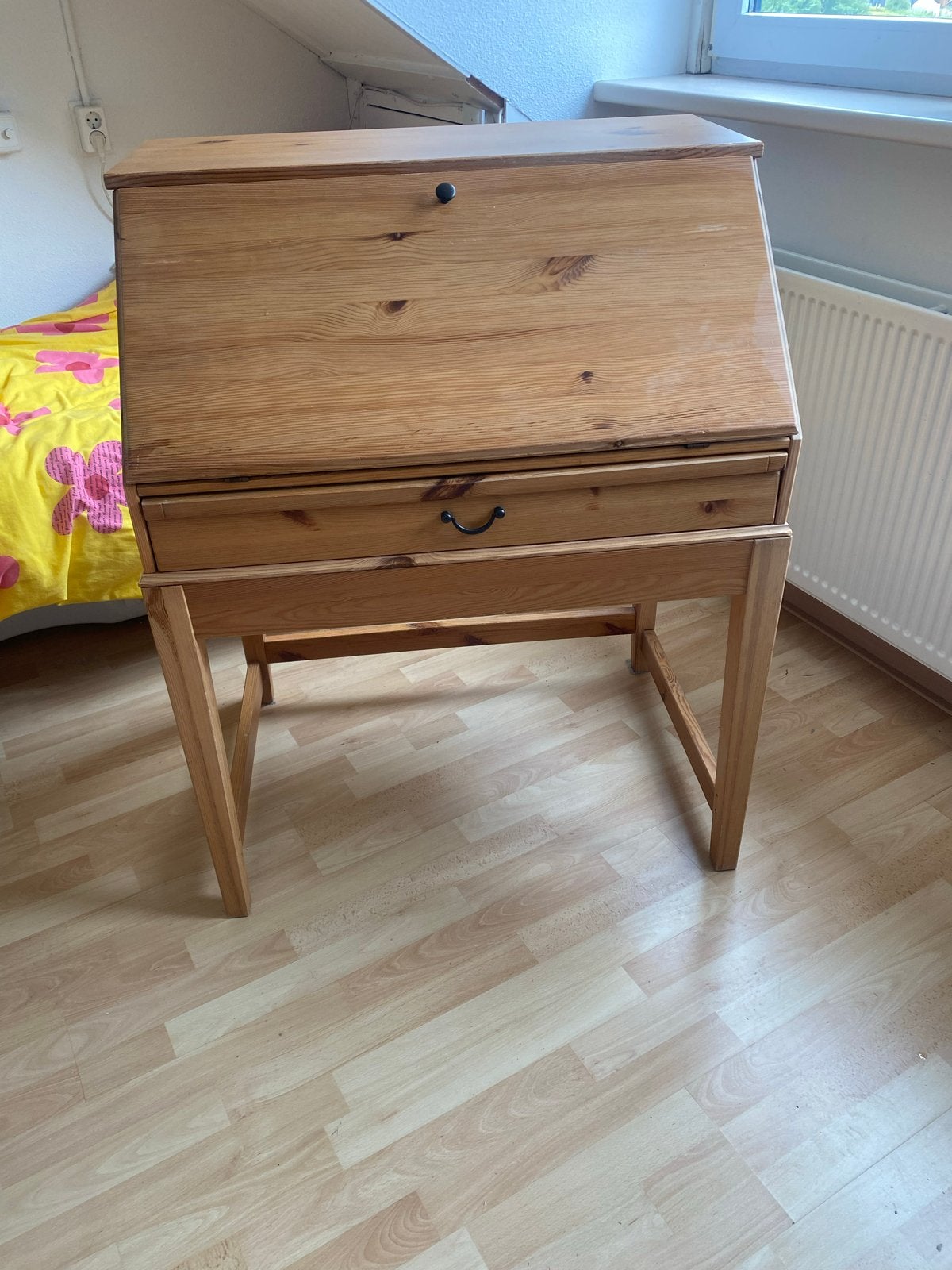 Houten Secretaire / Compact Bureau met Lade, Ophalen, Gebruikt