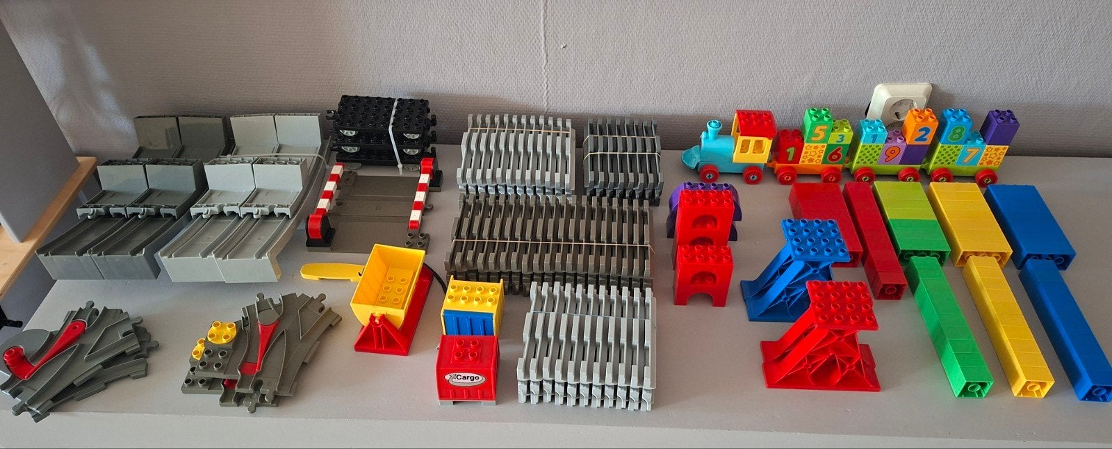 grote duplo uitbreidingsset met treinspoor, Ophalen of Verzenden, Gebruikt, Duplo