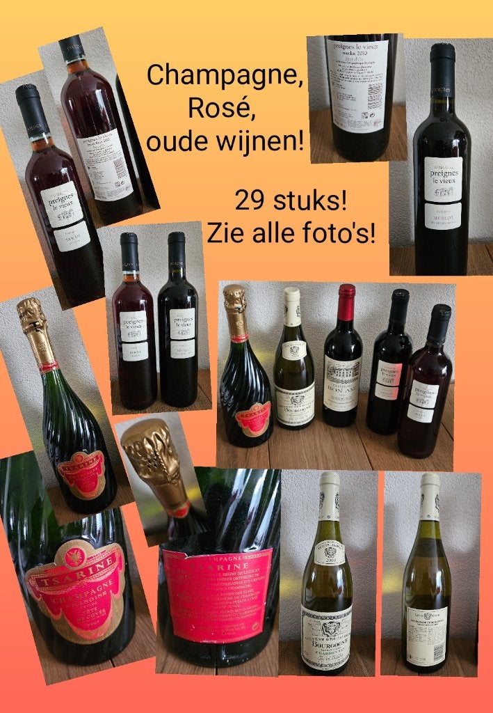 Wijn partij vanaf 1975, div. soorten (29), zeer nette staat!, Verzamelen, Wijnen, Ophalen, Zo goed als nieuw, Frankrijk, Overige typen