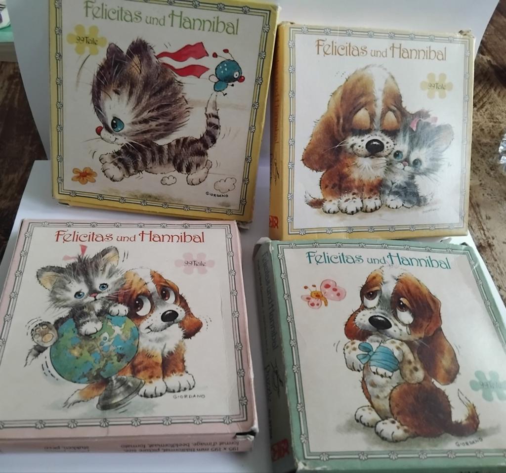 Felicitas en Hannibal Puzzels - Set van 4, Ophalen of Verzenden, Minder dan 500 stukjes, Gebruikt, Legpuzzel