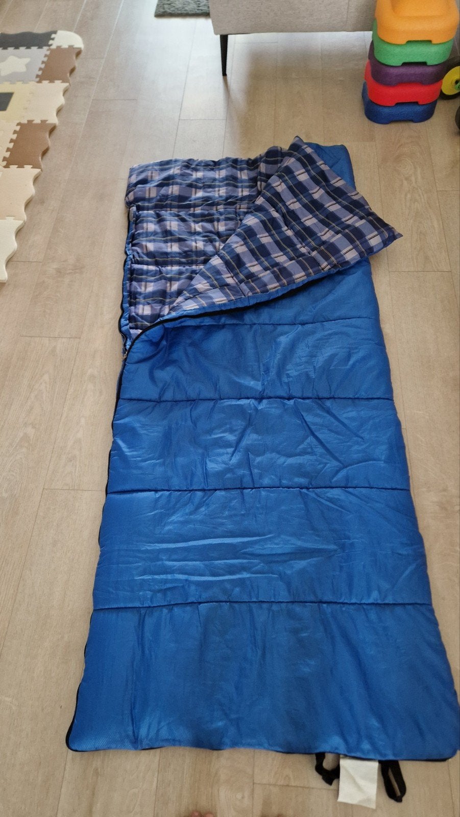 Slaapzak - Blauw, Ophalen, Gebruikt