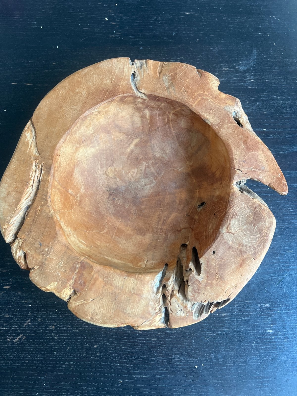 Unieke houten fruitschaal - handgemaakt, Ophalen, Gebruikt, Schaal, Handgemaakt