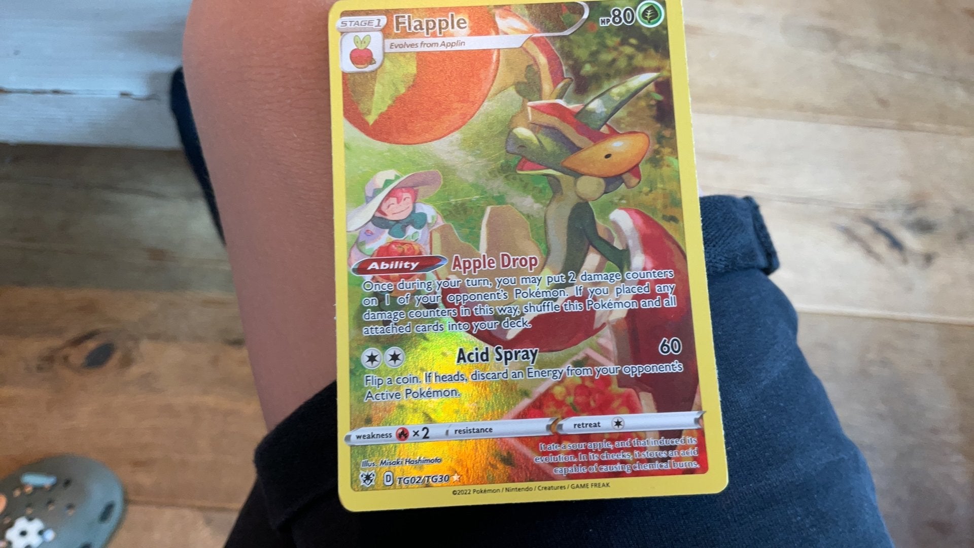 Pokémon Kaart Flapple (Full Art) - Zo goed als nieuw, Ophalen, Zo goed als nieuw, Losse kaart, Foil