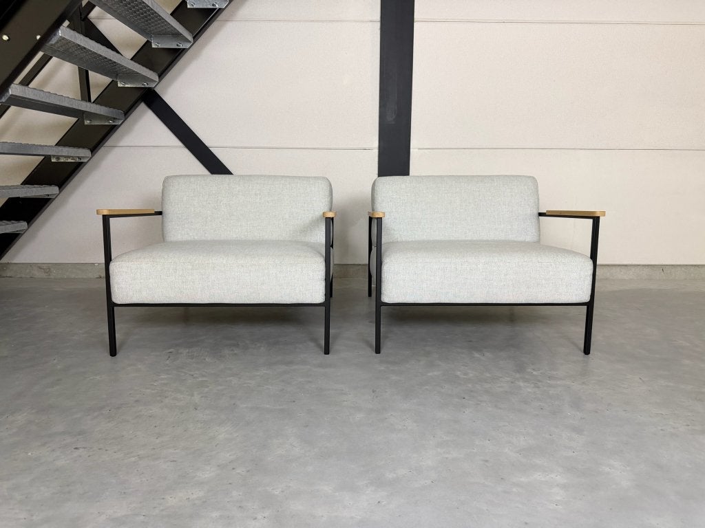 Studio Henk Co Lounge Chair – Set van 2 - Als Nieuw, Ophalen, 75 tot 100 cm, Zo goed als nieuw, 75 tot 100 cm