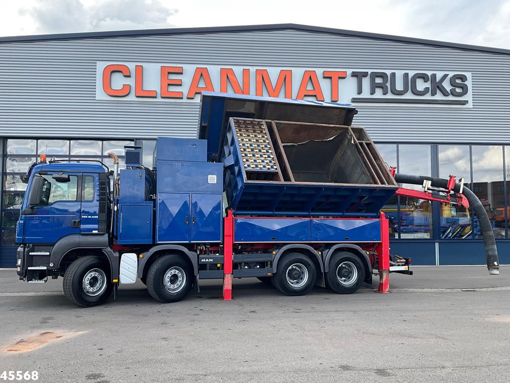 MAN TGS 41.440 8x4 Full Steel Reschwitzer 10m³ Saugbagger, Achterwielaandrijving, Trekhaak, MAN, Origineel Nederlands