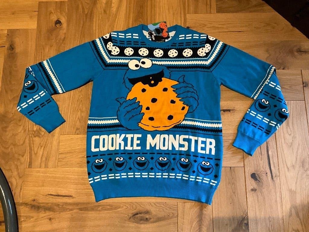 Cookie Monster trui  van Sesame Street Maat M, Cookie Monster trui  van Sesame Street Maat M, Nieuw, Ophalen of Verzenden, Foto of Kaart