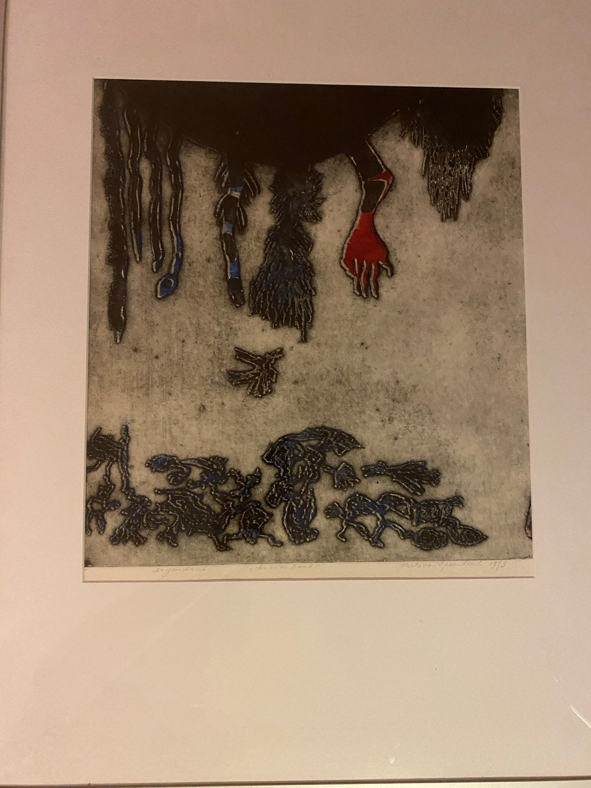 Niels van Spaendonck - Rode hond' (1973) - Ets, Antiek en Kunst, Kunst | Etsen en Gravures, Ophalen, Ets, Gesigneerd, 1950 - 1999