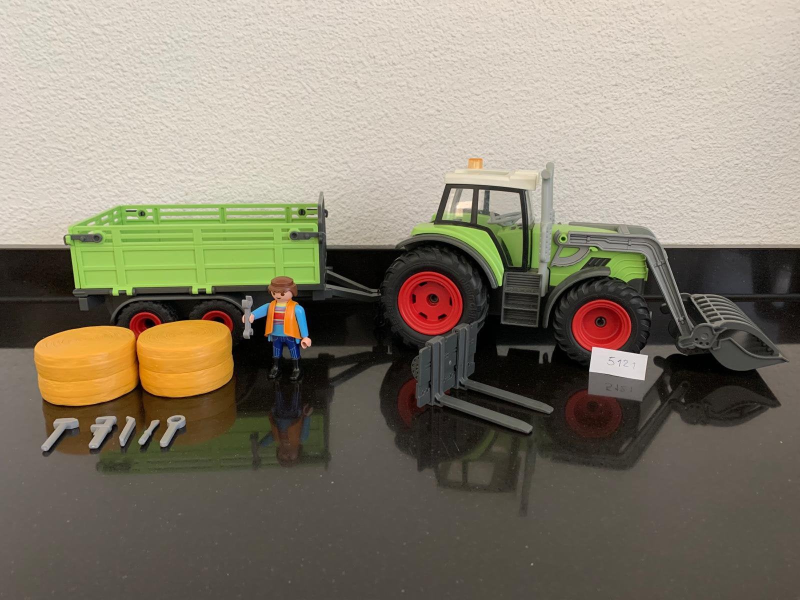 Playmobil 5121 Grote tractor met aanhangwagen, Kinderen en Baby's, Speelgoed | Playmobil, Ophalen of Verzenden, Gebruikt, Voertuig