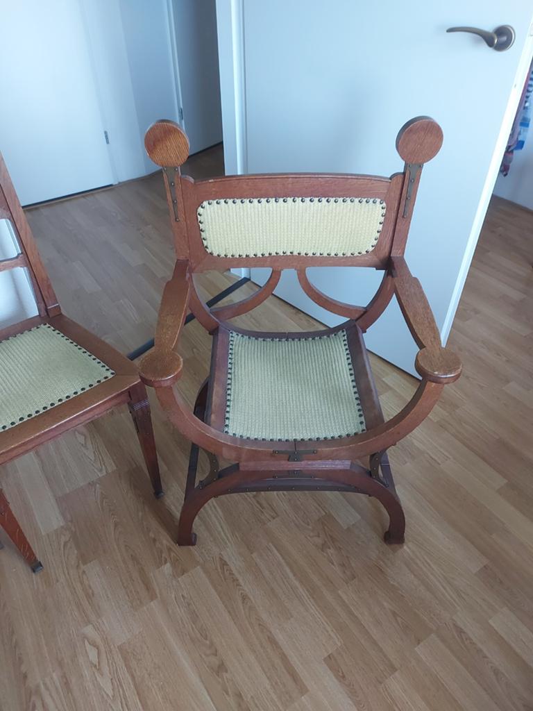 4 Jugendstil stoelen ( set ), Ophalen of Verzenden