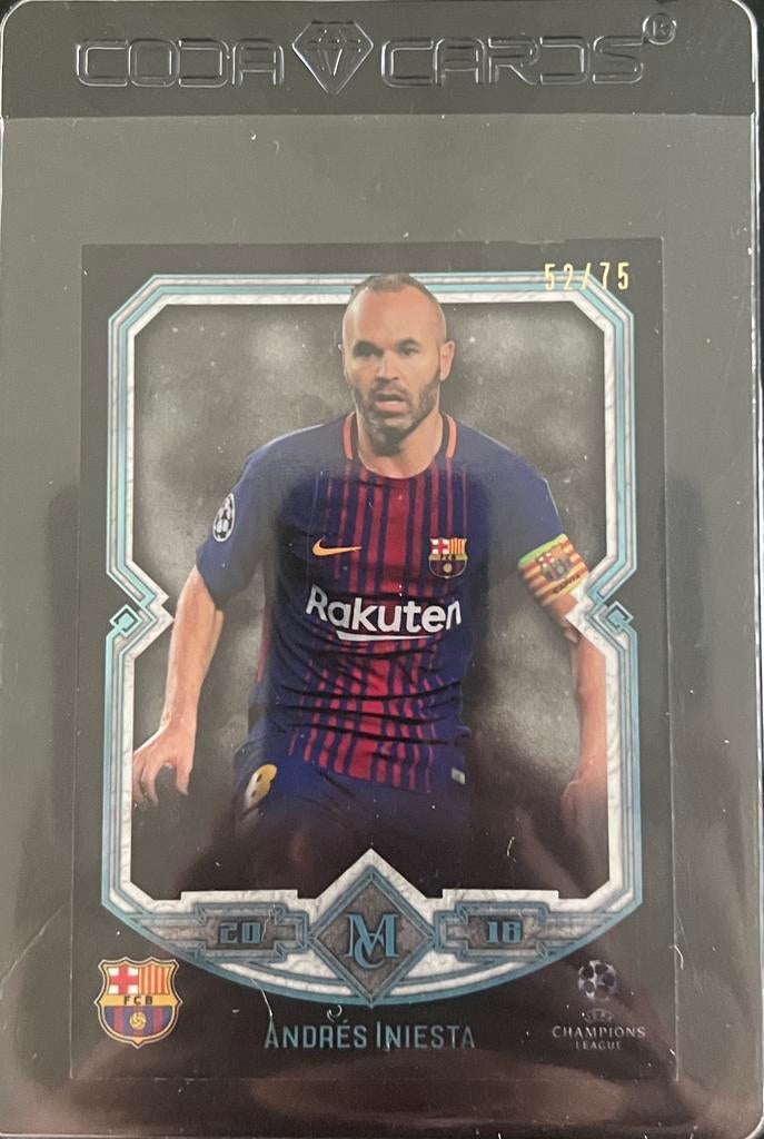 Iniesta /75 Topps CL 2018 Barcelona, Ophalen of Verzenden, Zo goed als nieuw, Plaatje