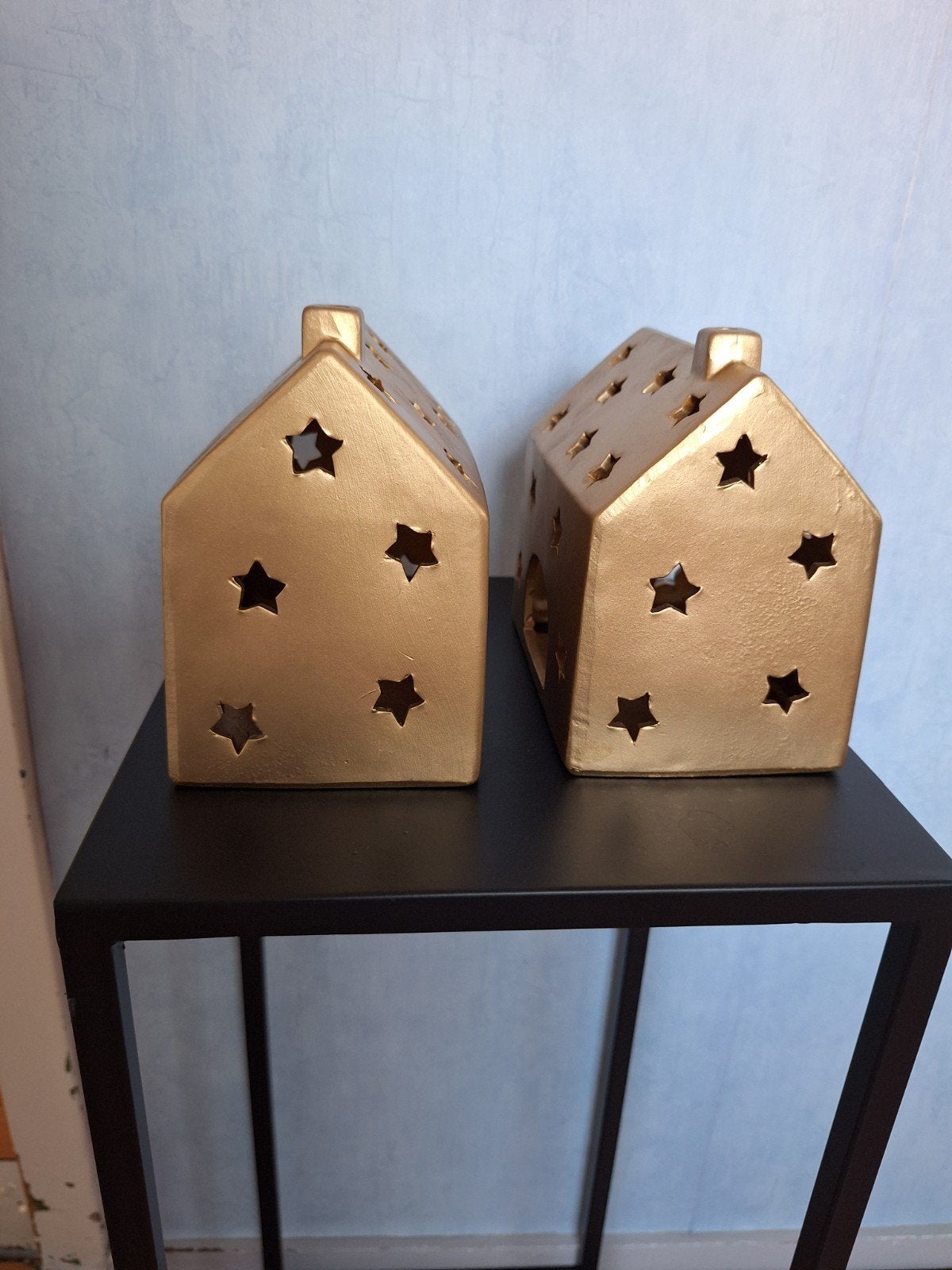 Gouden Kersthuisje voor waxinelichtjes - Nieuw, Diversen, Ophalen, Nieuw