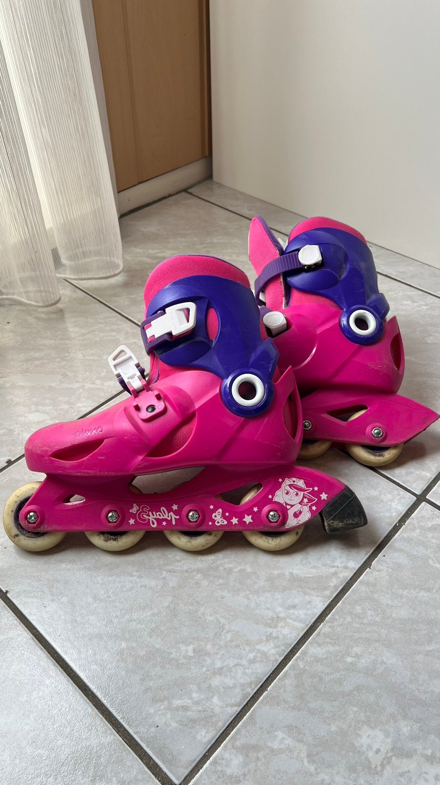 Meisjes Skeelers Oxelo Decathlon, Kinderen en Baby's, Ophalen, Kinderen, Verstelbaar, Gebruikt