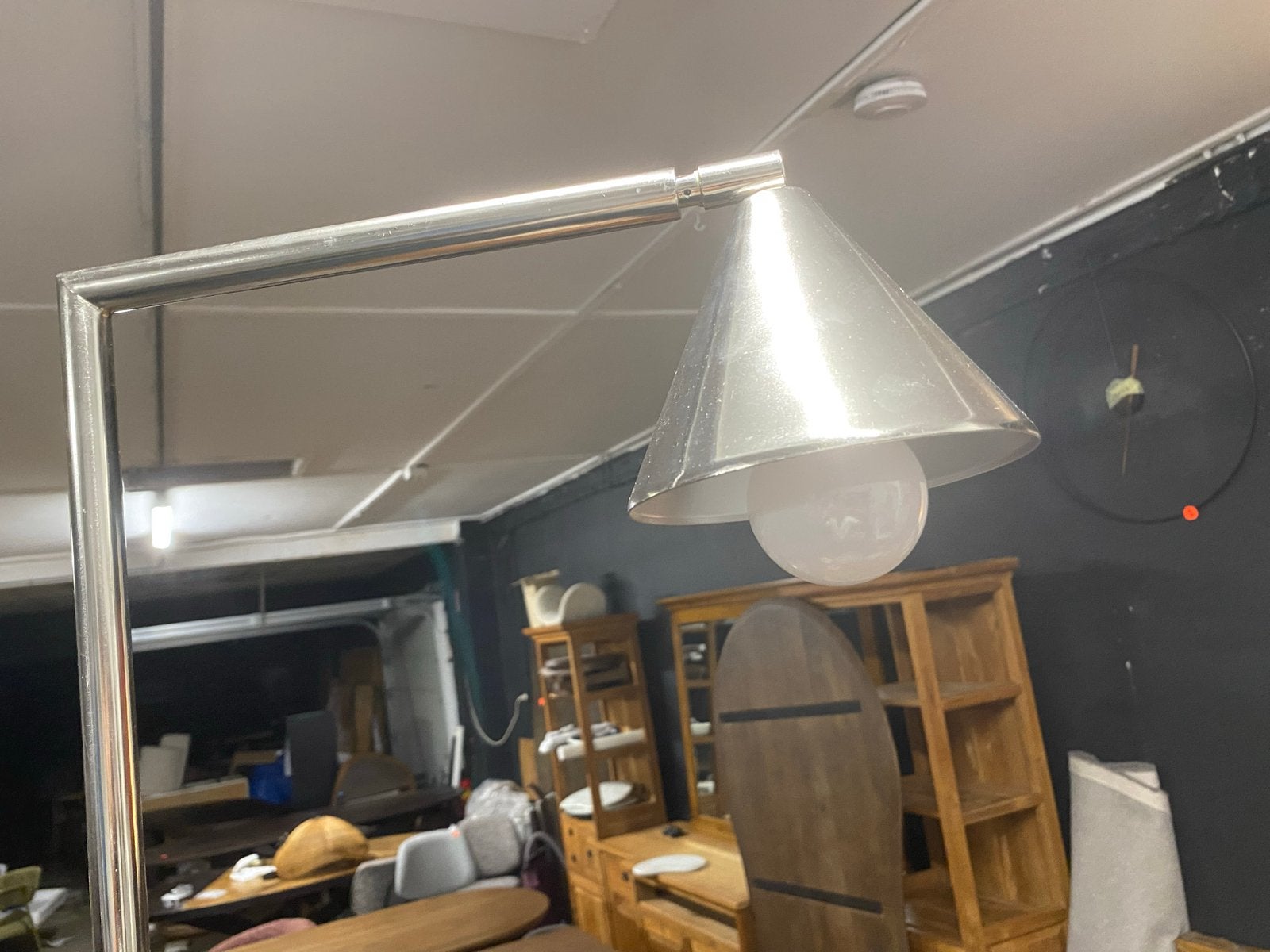 Staande Lumina lamp met RVS en travertin poot 140cm, Ophalen, 100 tot 150 cm, Nieuw, E27 (groot)