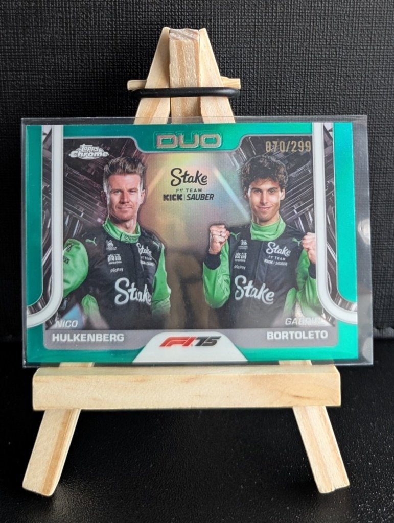 2025 Topps f1 Nico Hulkenberg / Gabriel Bortoleto /299, Hobby en Vrije tijd, Ophalen of Verzenden, Nieuw, Plaatje