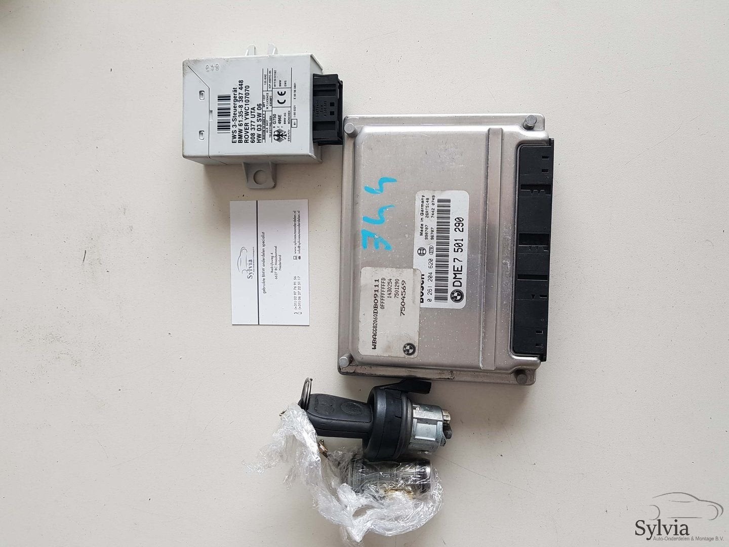 Startset Contactslot + ECU EWS BMW 7 serie E38 740i M62  750, Auto-onderdelen, Gebruikt, -, -, Ophalen of Verzenden