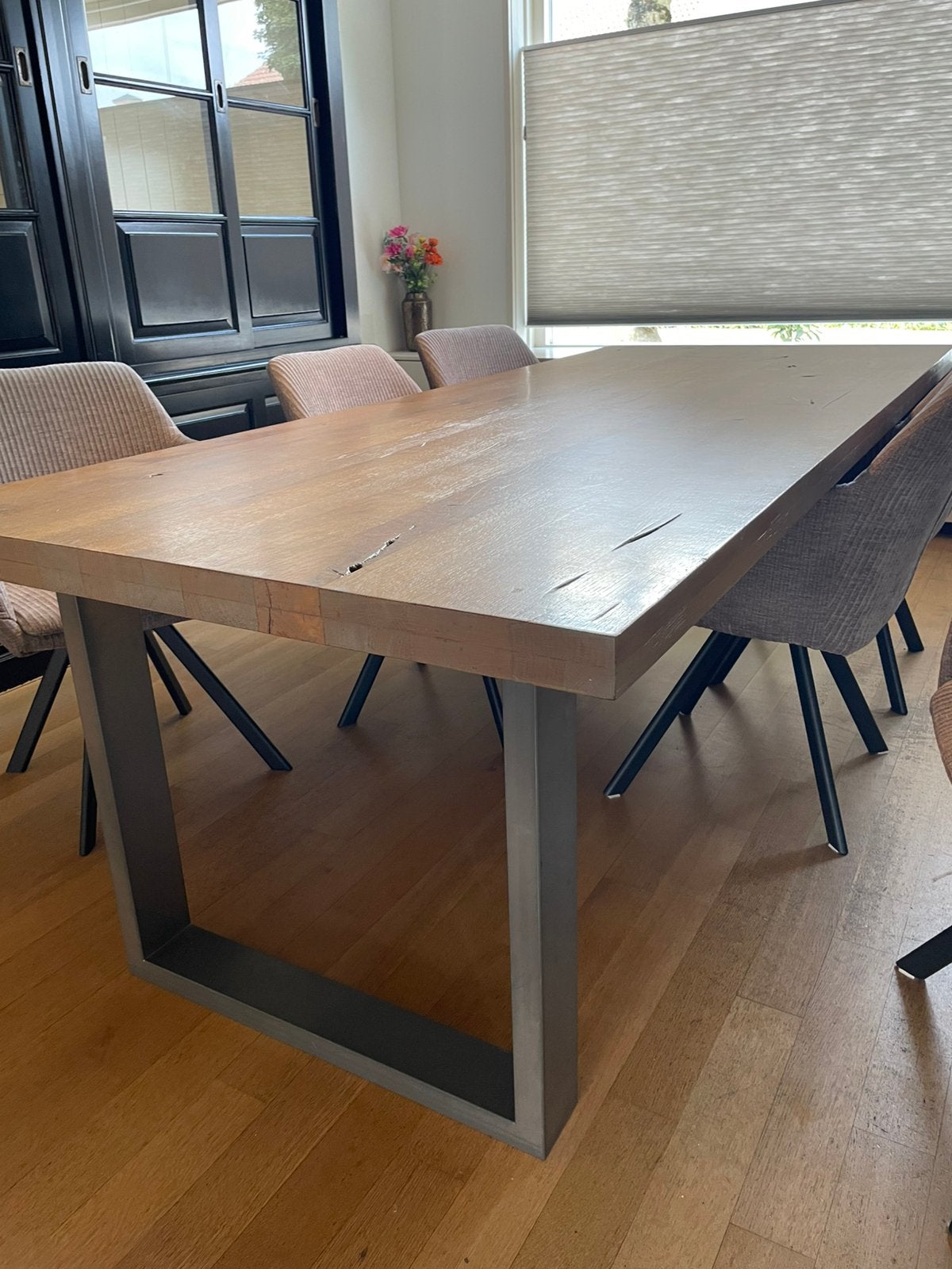 Eetkamertafel Tafel en salontafel salon tafel goossens set, Ophalen, 100 tot 150 cm, 200 cm of meer, Zo goed als nieuw
