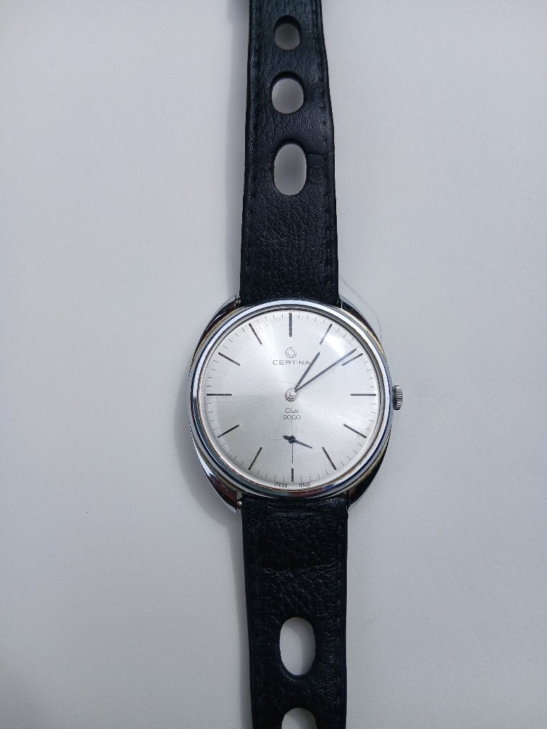 Vintage Certina Club 2000 Herenhorloge jaren 70, Sieraden, Tassen en Uiterlijk, Horloges | Heren, Overige merken, Staal, Polshorloge