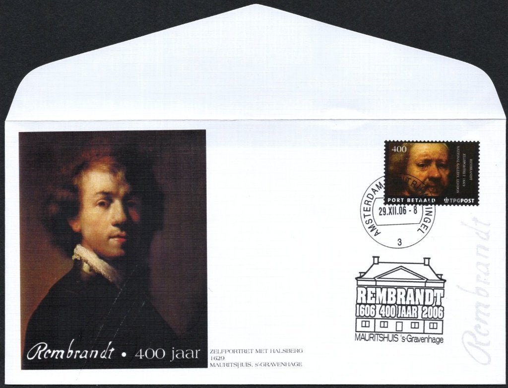 Rembrandt - zelfportret met Halsberg - Mauritshuis Den Haag, Verzenden, Envelop
