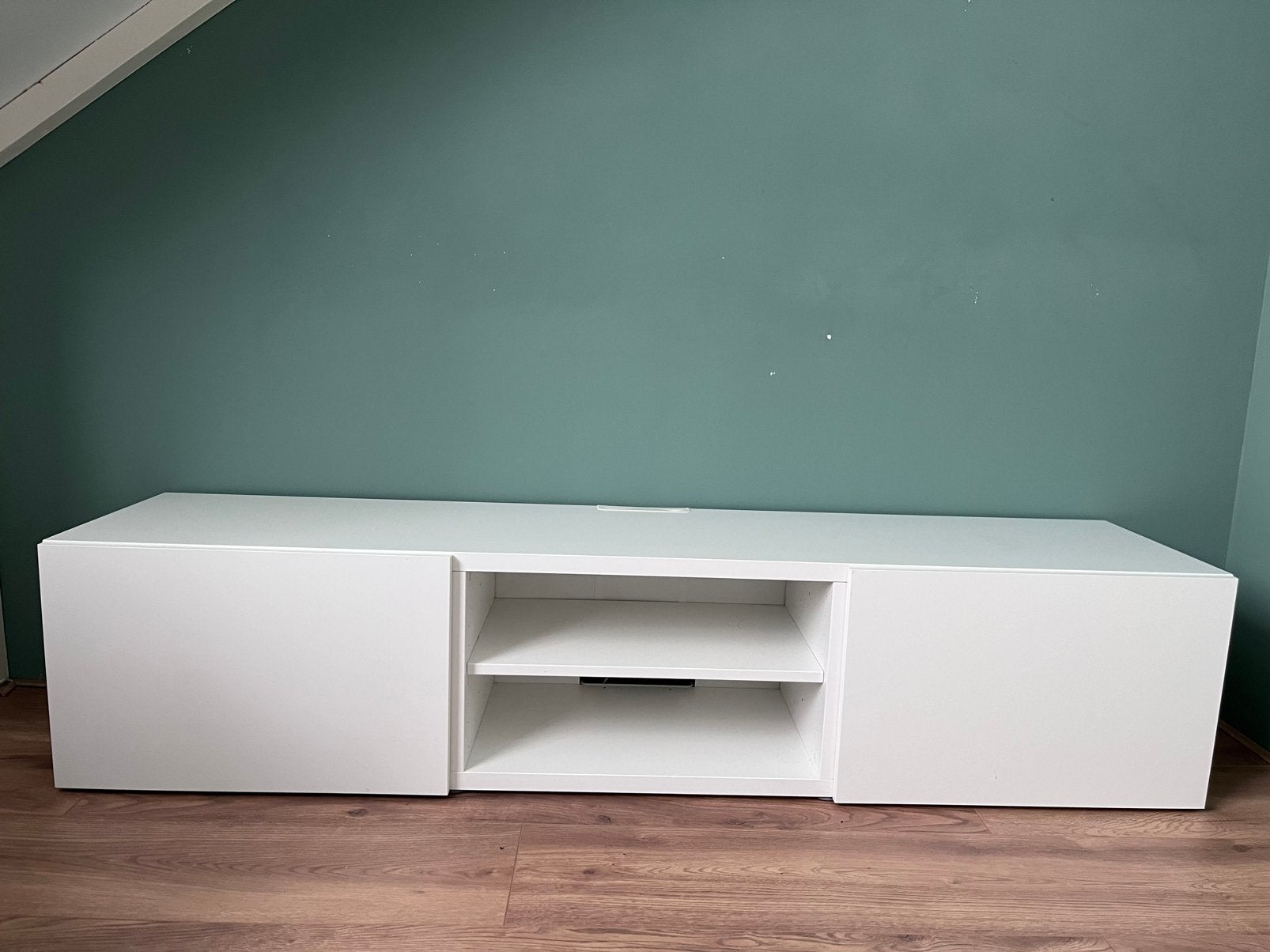 TV-meubel IKEA Besta 180 x 40 x 38 cm wit, Ophalen, 150 tot 200 cm, Zo goed als nieuw, Minder dan 100 cm