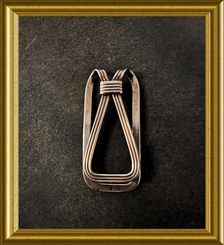 Oude zilveren geldclip, Ophalen of Verzenden, Zilver