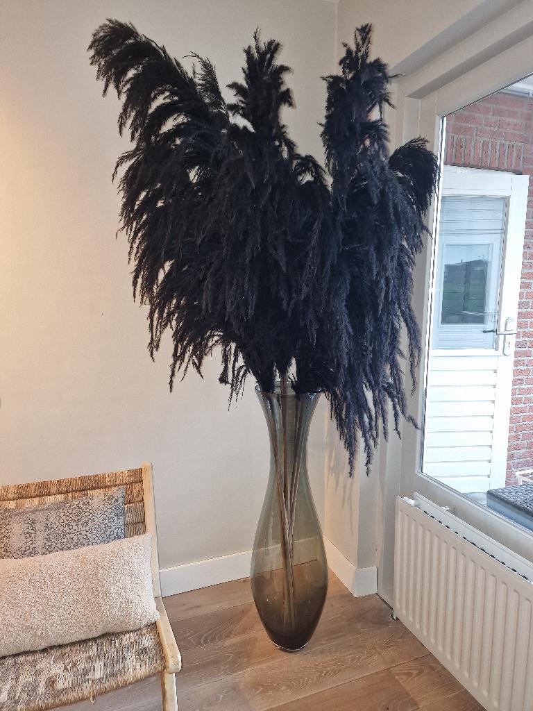 Pols Potten vaas Stretch Smoke inclusief pluimen, Ophalen, Overige kleuren, 75 cm of meer, Glas
