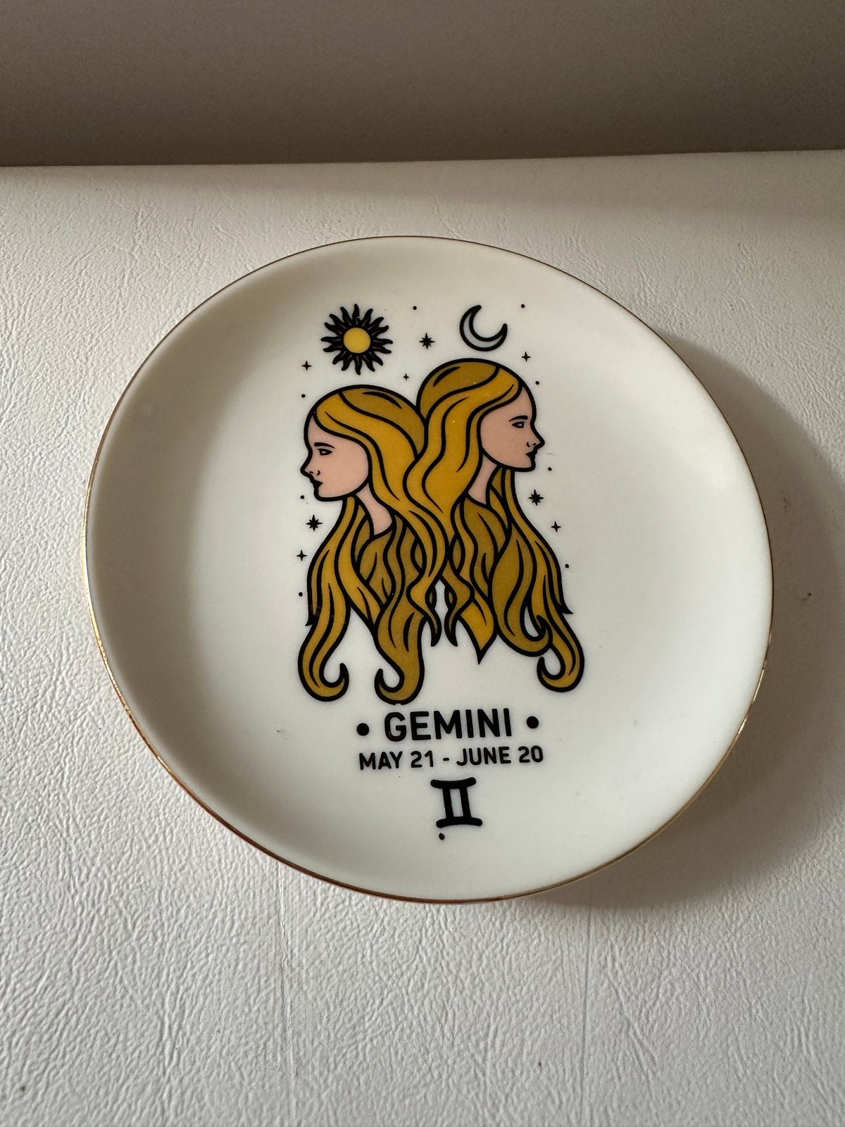 Tweelingen Sterrenbeeld Porseleinen Schaaltje - 10 cm, Antiek en Kunst, Ophalen of Verzenden